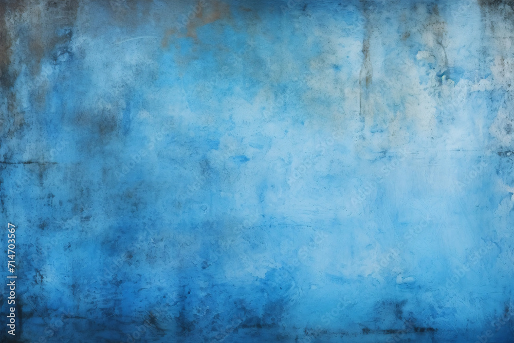 Grunge blue wall background or texture generated AI