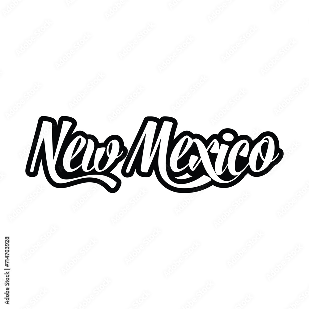 New Mexico text effect vector. Editable college t-shirt design printable text effect vector	