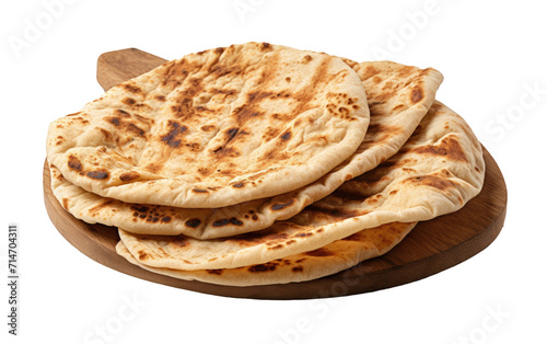 A Guide to Using the Ideal Pita Bread for Versatile and Delicious Dishes on a White or Clear Surface PNG Transparent Background.