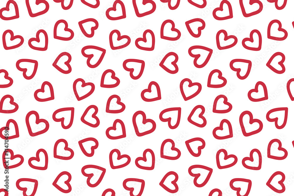 Vector love heart pattern, vector hand drawn Valentine's Day pattern, Valentine's Day background. Vector love heart pattern, vector hand drawn Valentine's Day pattern, Valentine's Day background.