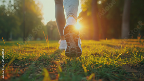Fototapeta Naklejka Na Ścianę i Meble -  person running in the park