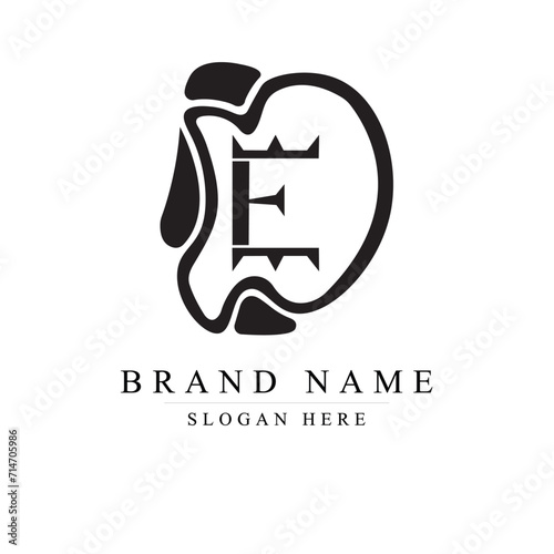 Monogram logo design initial letter ed for business or personal with creative concept Premium DE Vector logo 