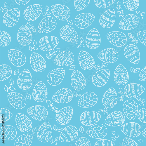 Easter Eggs seamless pattern. Vector illustration