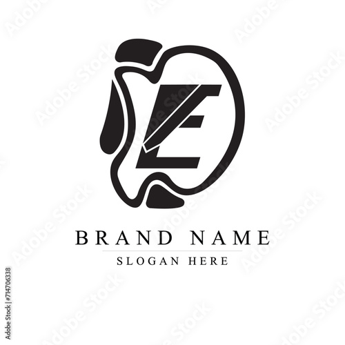 Monogram logo design initial letter ed for business or personal with creative concept Premium  DE Vector logo	
