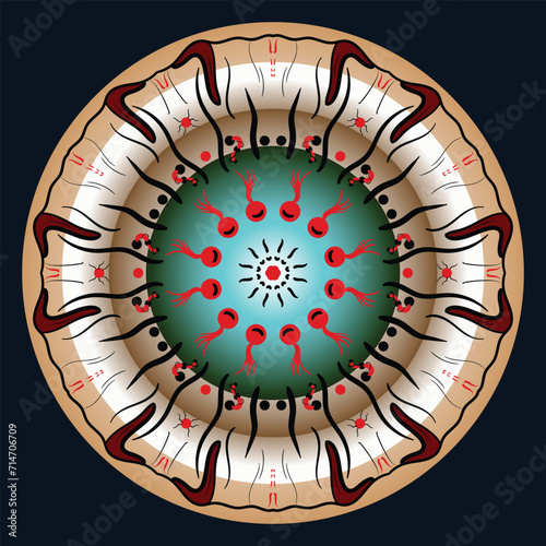 Iris Pizza Illustration