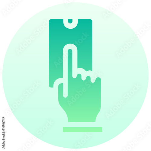 phone tap round gradient vector icon