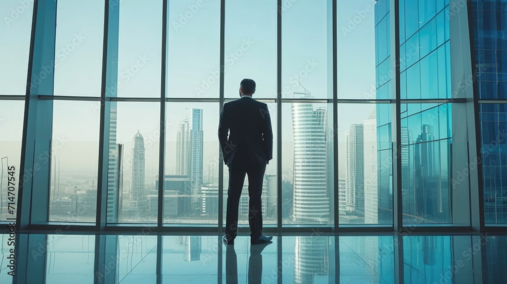Businessman Thinking Professional Office Corporate Concept