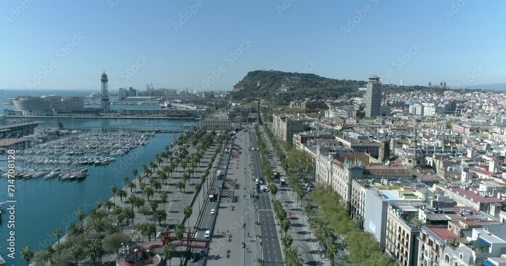 Barcelona desde el aire, Passeig de Colom (D-Log) Barcelona desde el aire, Passeig de Colom (D-Log)