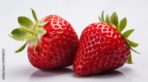 strawberry fresh strawberry   white background   Generate AI