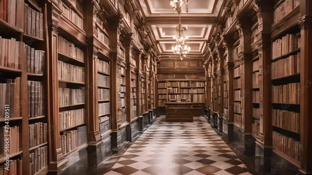 a room of an ancient library, with many books on the shelves. Generative AI a room of an ancient library, with many books on the shelves. Generative AI