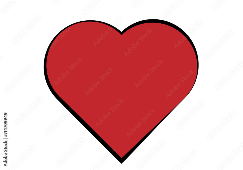 Icono de un corazón de trazo negro en fondo blanco.