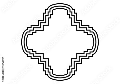 Icono negro de un marco elegante para un cartel.
