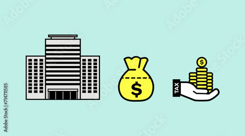 Canvas Print Tax Office, Tax Payment,