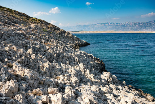 Hilly dalmatian coast of the Adriatic Sea photo