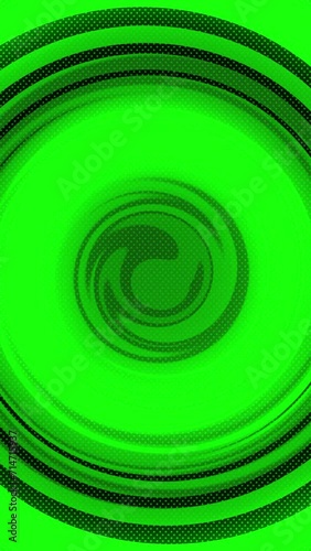 Wallpaper Mural Swirling and twisted glowing neon green color spiral light background. Rotating circular ring lights abstract background duotone textured. Seamless loop. Torontodigital.ca