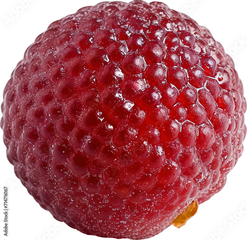 Red bayberry isolated on transparent background. PNG photo