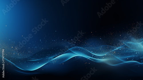 Abstract blue background Particle Background with Copy Space , Generate AI