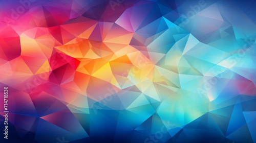 Abstract colorful background with triangles Generate AI