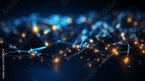 Network Lines Background illustrationModern lines abstract connection networking sending and transmitting data lines pattern background. Generate AI photo