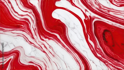 Red and White marble pattern texture abstract background