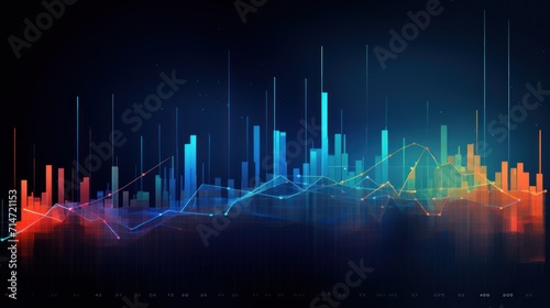 Charts and diagrams analysis background. Finance and investment theme concept.