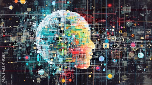 Global Connectivity in Industry 4.0: Digital Icons Around Globe


