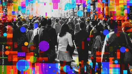 Targeted Marketing in the Crowd: Selective Colorful Highlights

 photo