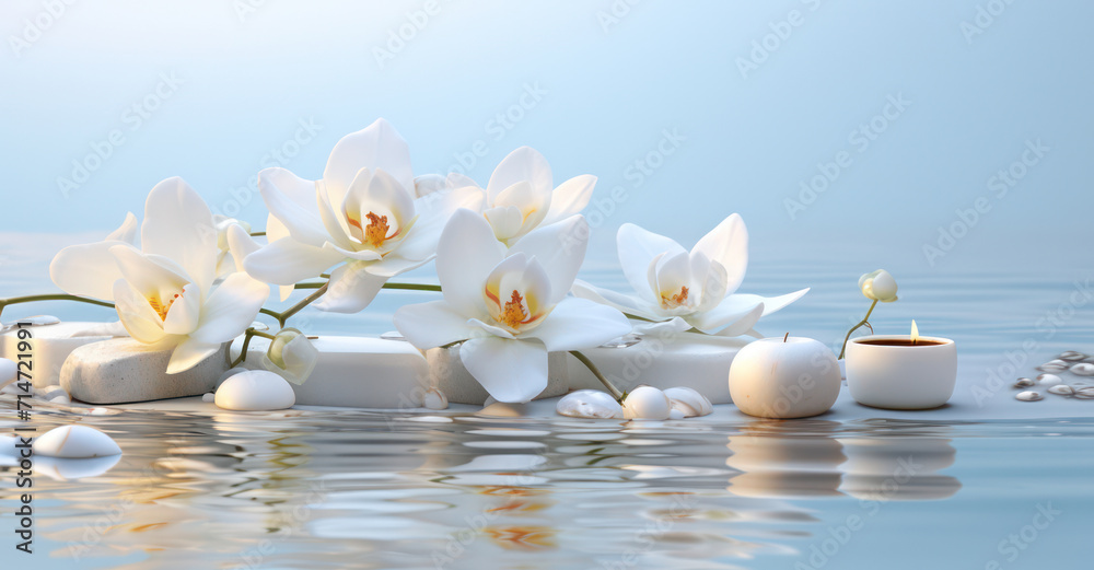 Tranquil Water Therapy: Beauty, Nature, and Zen Harmony in a Black and White Spa Oasis. Tranquil Water Therapy: Beauty, Nature, and Zen Harmony in a Black and White Spa Oasis.
