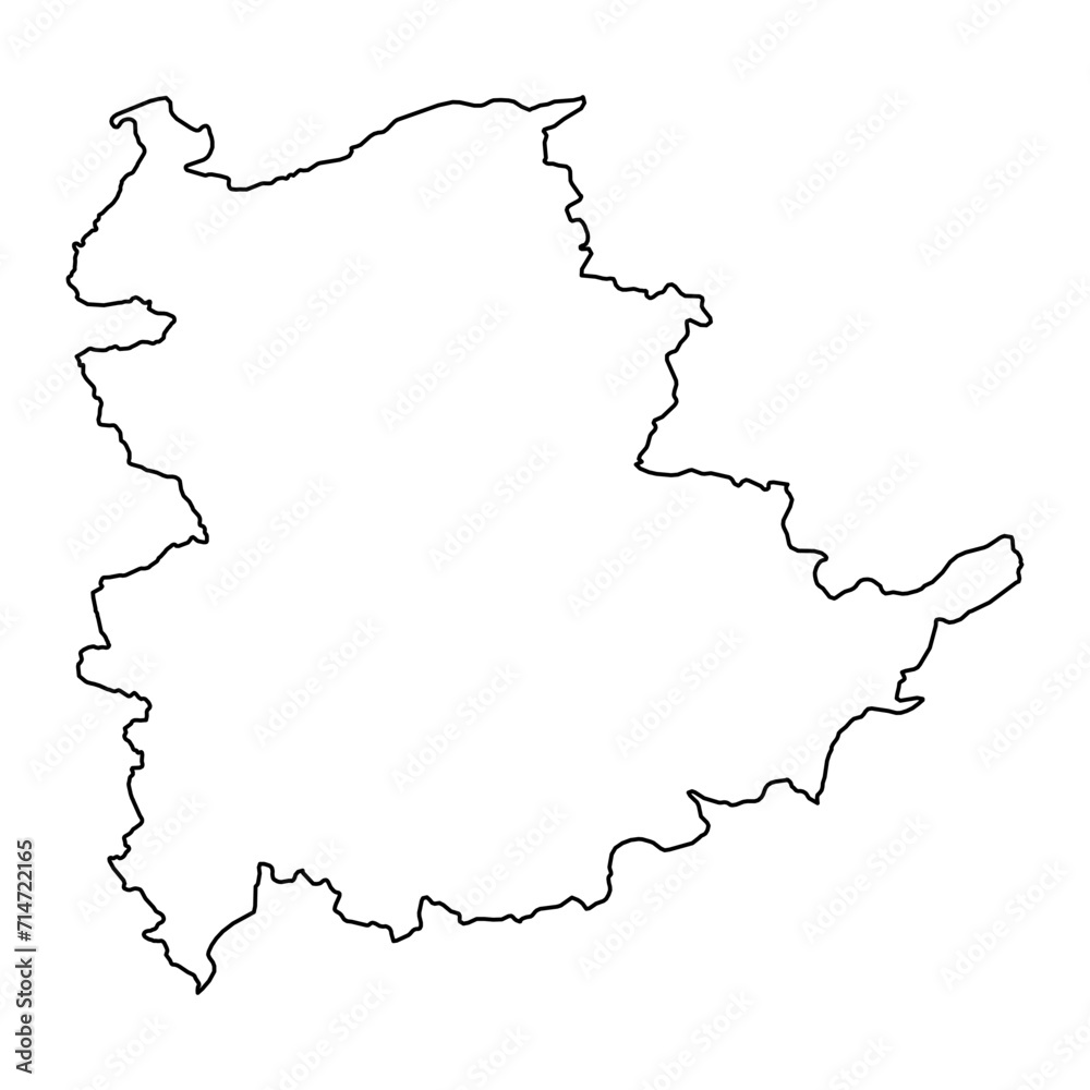 Shan state map, administrative division of Myanmar. Vector illustration.