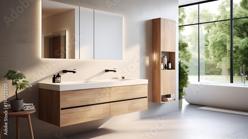 floating vanities for a modern and airy look.