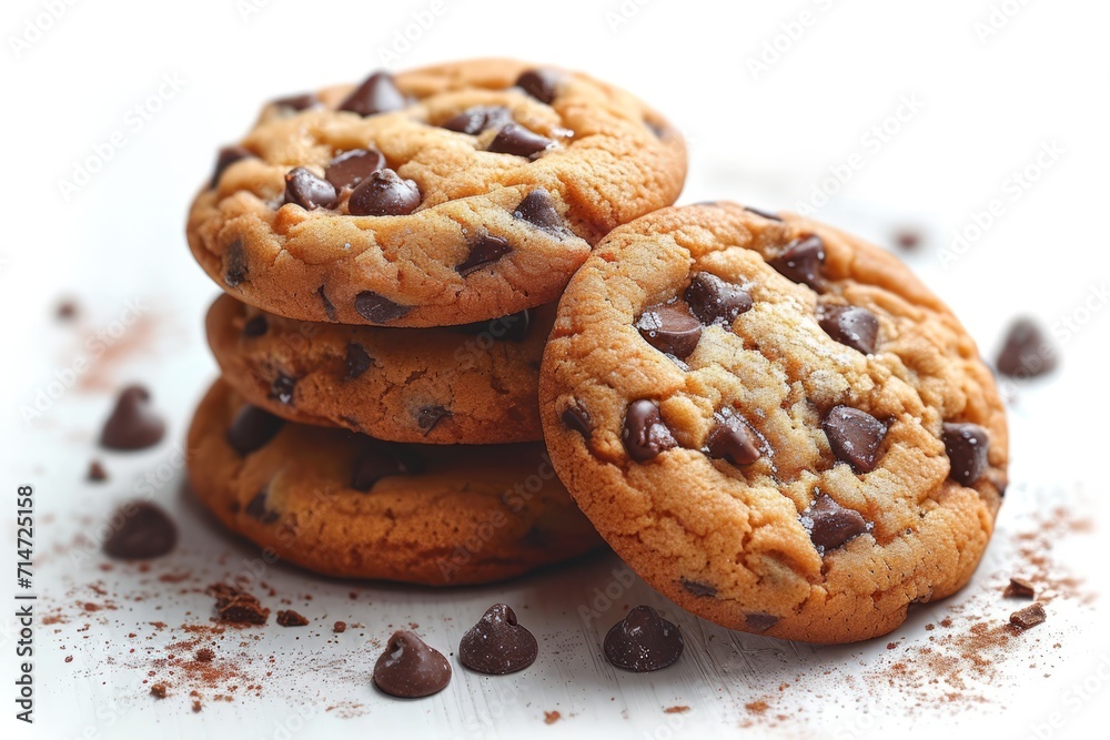 cookies on white background as separate object
