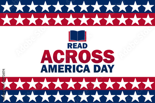 Read Across America Day Vector Template Design Illustration. Suitable for greeting card, poster and banner photo