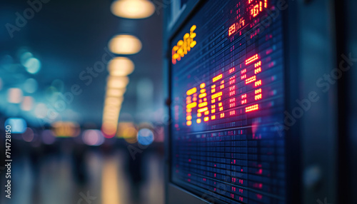 Sign "PARIS" in airport timetable