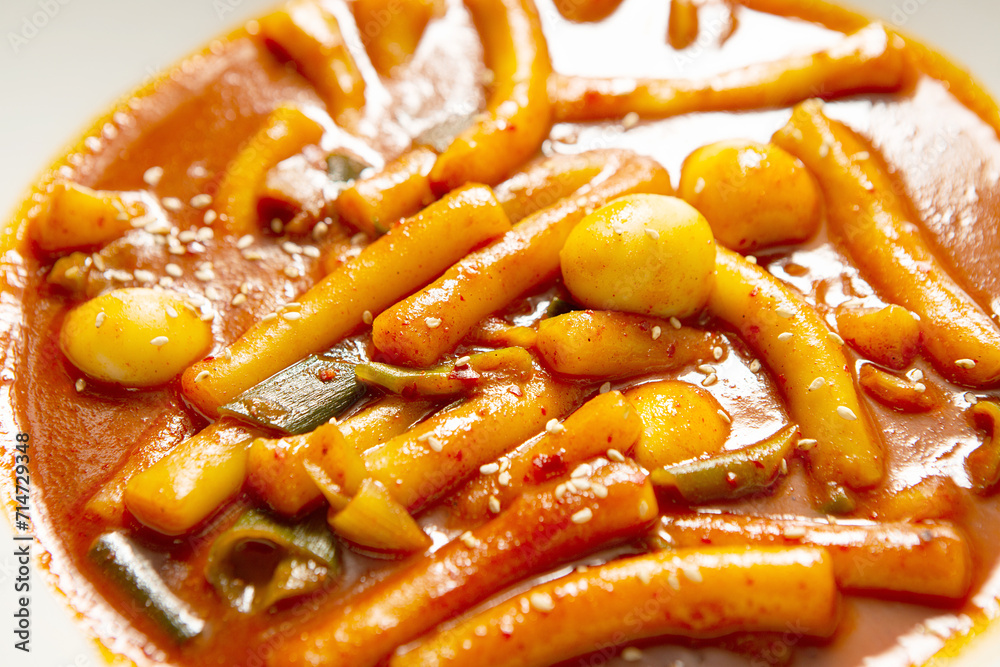 Spicy Stir fried Rice Cake, Seafood Tteokbokki Spicy Stir fried Rice Cake, Seafood Tteokbokki