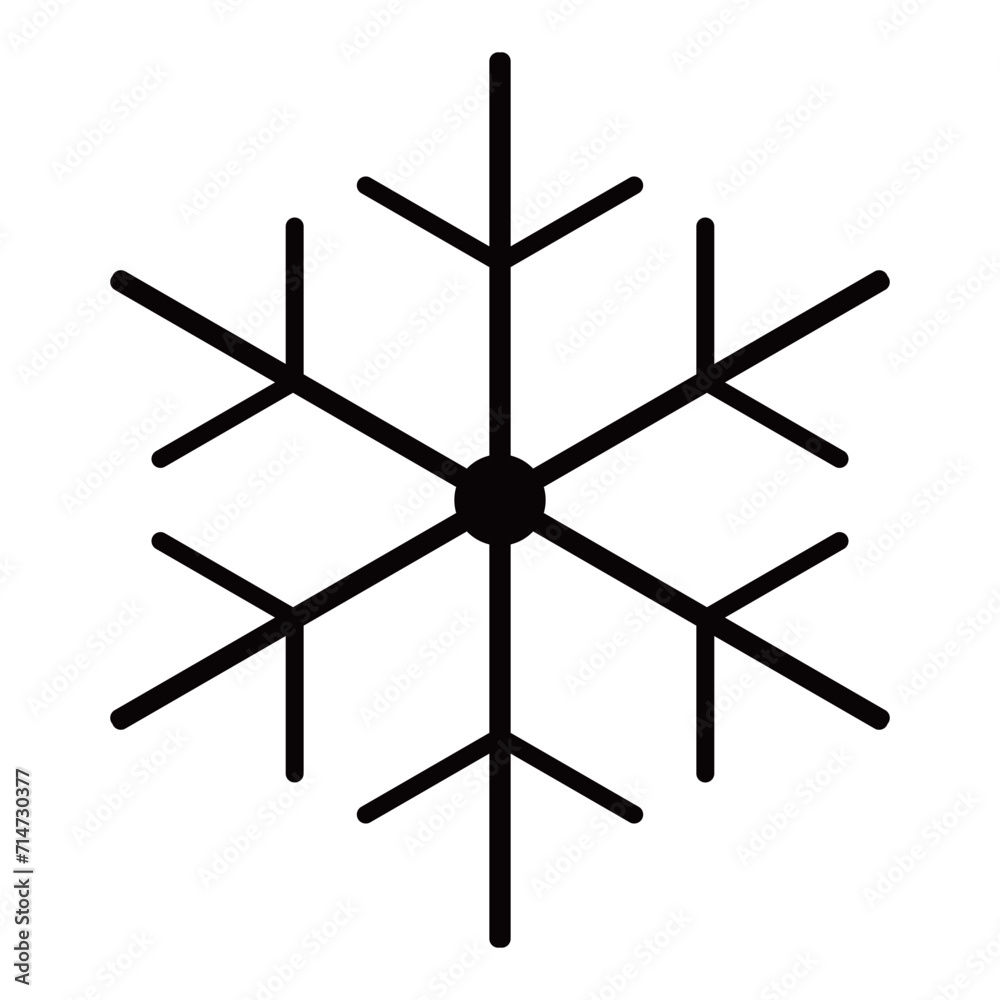 Thin Snowflake icon isolated on transparent background. Vector Editable. Thin Snowflake icon isolated on transparent background. Vector Editable.