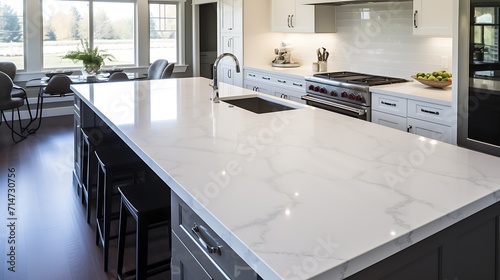 quartz countertops for durability and easy maintenance.