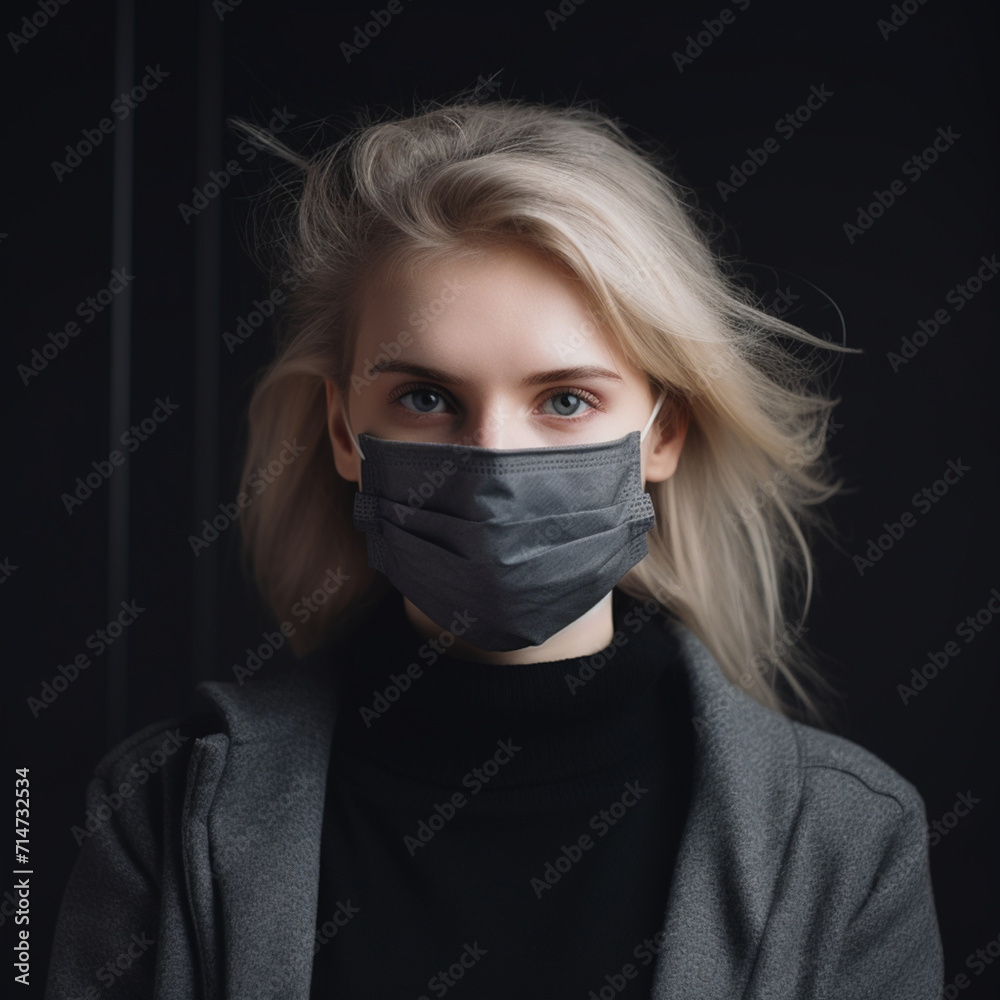a woman wearing face mask a woman wearing face mask