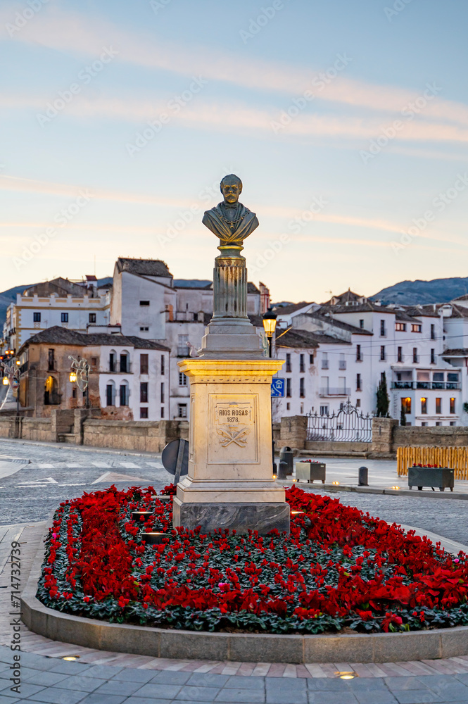 Monument to Rios Rosas -Ronda, Spain. - obrazy, fototapety, plakaty 
