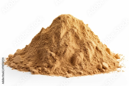 pile of soil isolated on white background photo