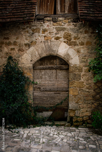 Old wooden door