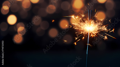 Beautiful fireworks background at night for holiday decoration