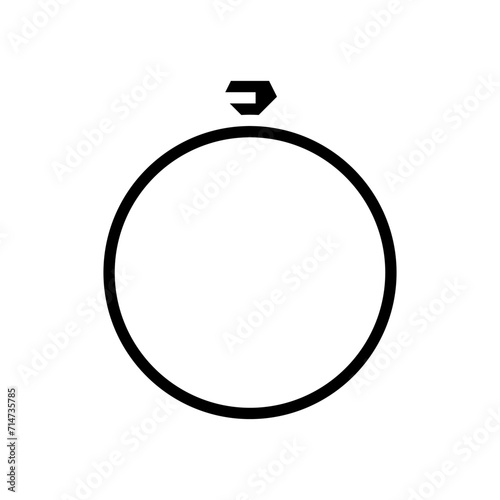ring jewelry fashion glyph icon vector. ring jewelry fashion sign. isolated symbol illustration