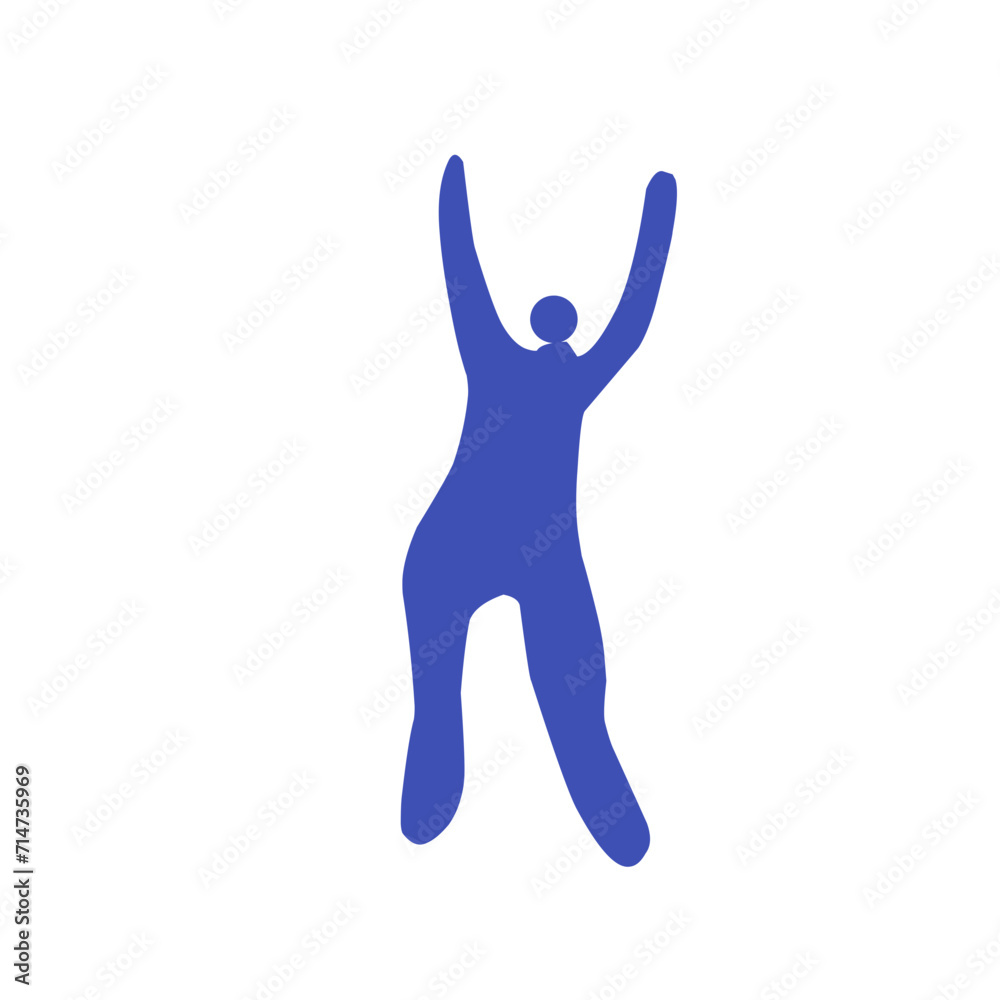 Obraz premium Abstract Blue People Body Pattern Illustration 