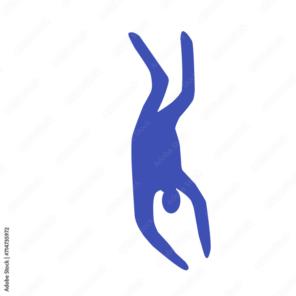 Abstract Blue People Body Pattern Illustration Abstract Blue People Body Pattern Illustration