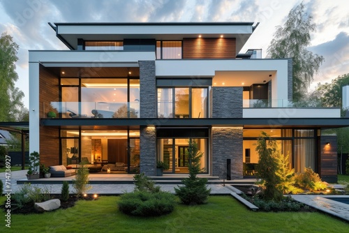 a beautiful residential luxury stylish modern house architecture