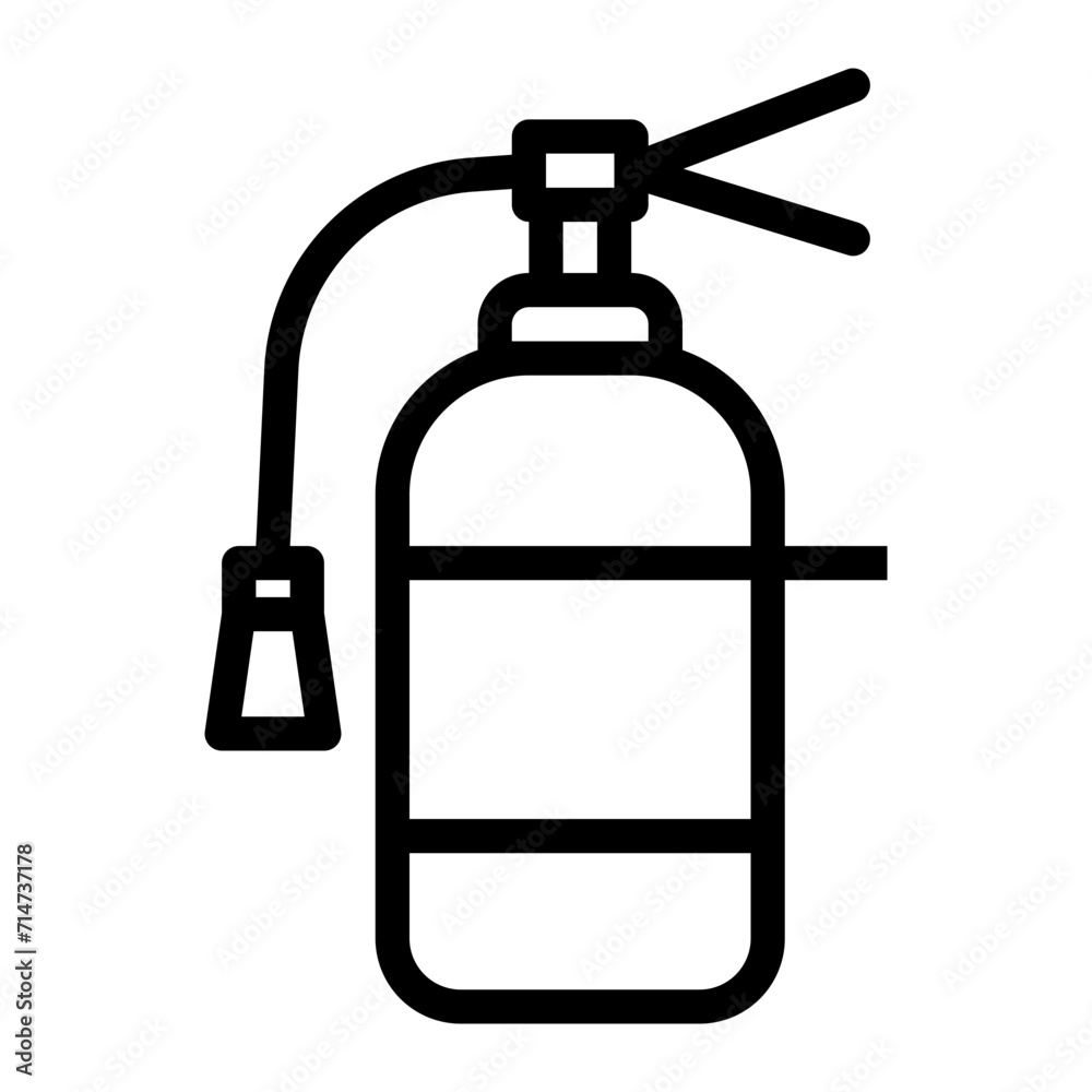 This is the Fire Extinguisher icon from the Hotel icon collection with an Outline style This is the Fire Extinguisher icon from the Hotel icon collection with an Outline style