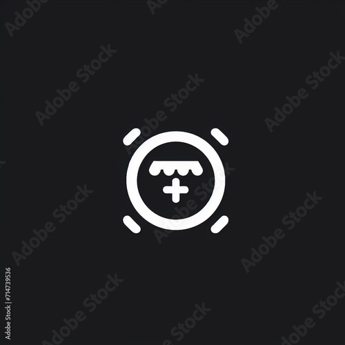 The logo is an elegant and stylish combination of white contrast on a deep black background. In this design composition, the white element stands out brightly and subtly, creating a feeling of eleganc photo
