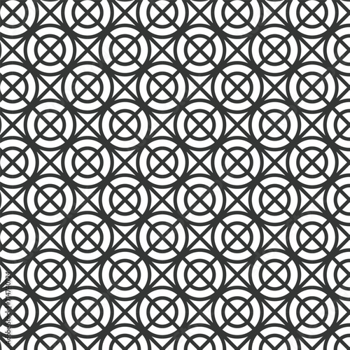Geometric seamless pattern. Abstract geometric pattern with rounded line