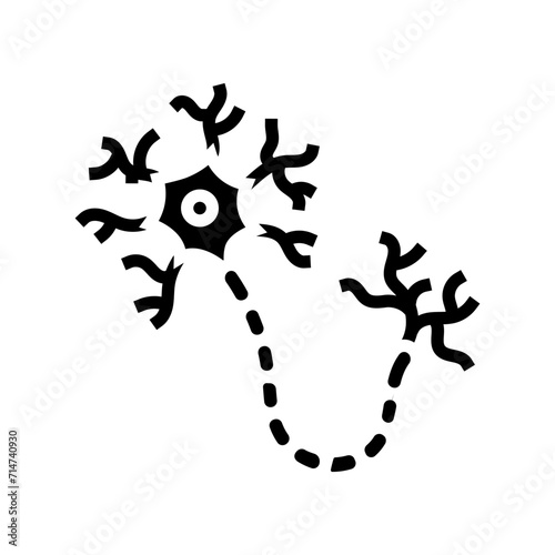 neuron structure neuroscience neurology glyph icon vector. neuron structure neuroscience neurology sign. isolated symbol illustration
