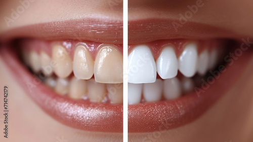 Radiant Smile Evolution: Before and After Dental Whitening Transformation photo